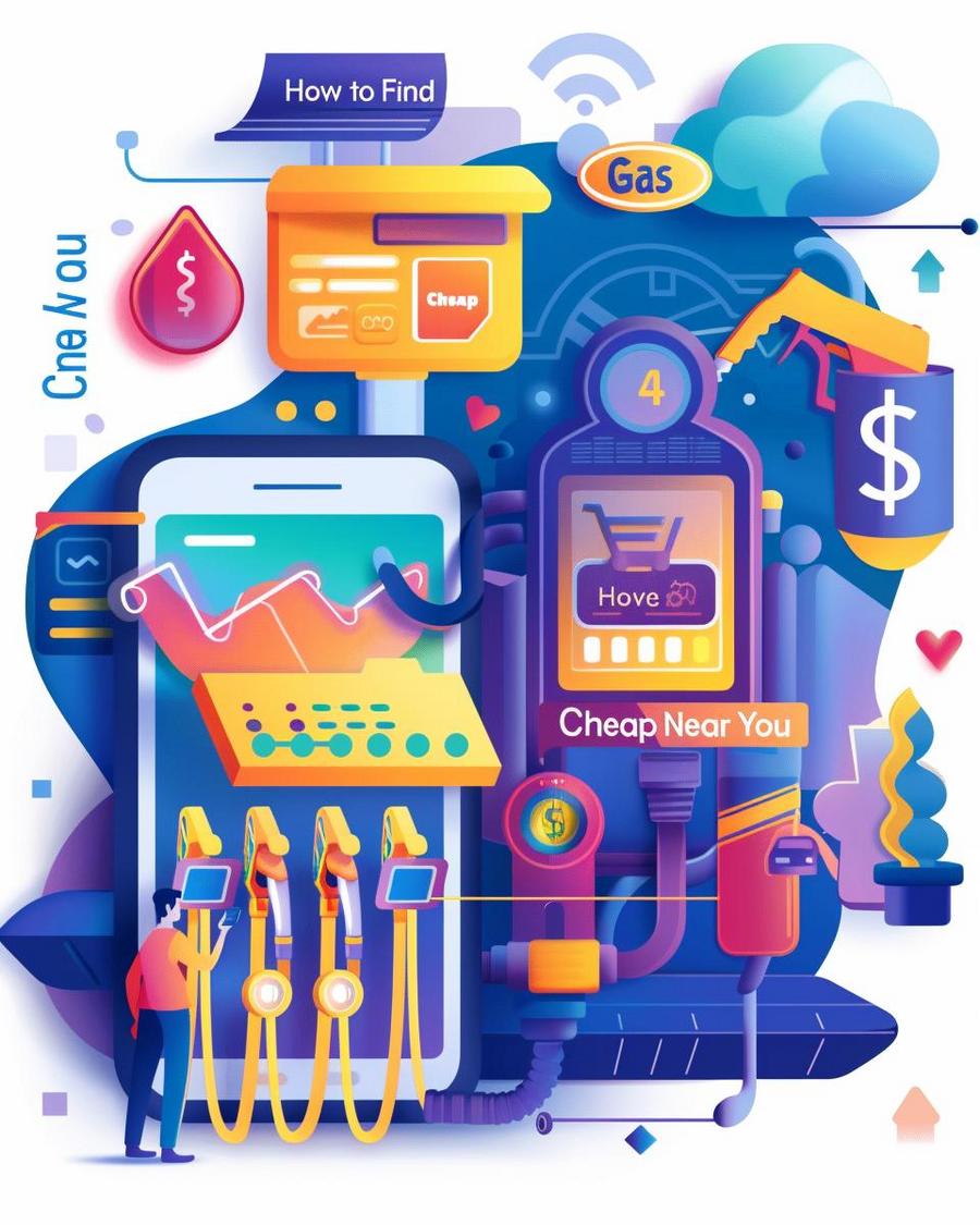 Gas Station Chains with Low Prices Large gas station chains offering cheap gas near me under clear blue sky.